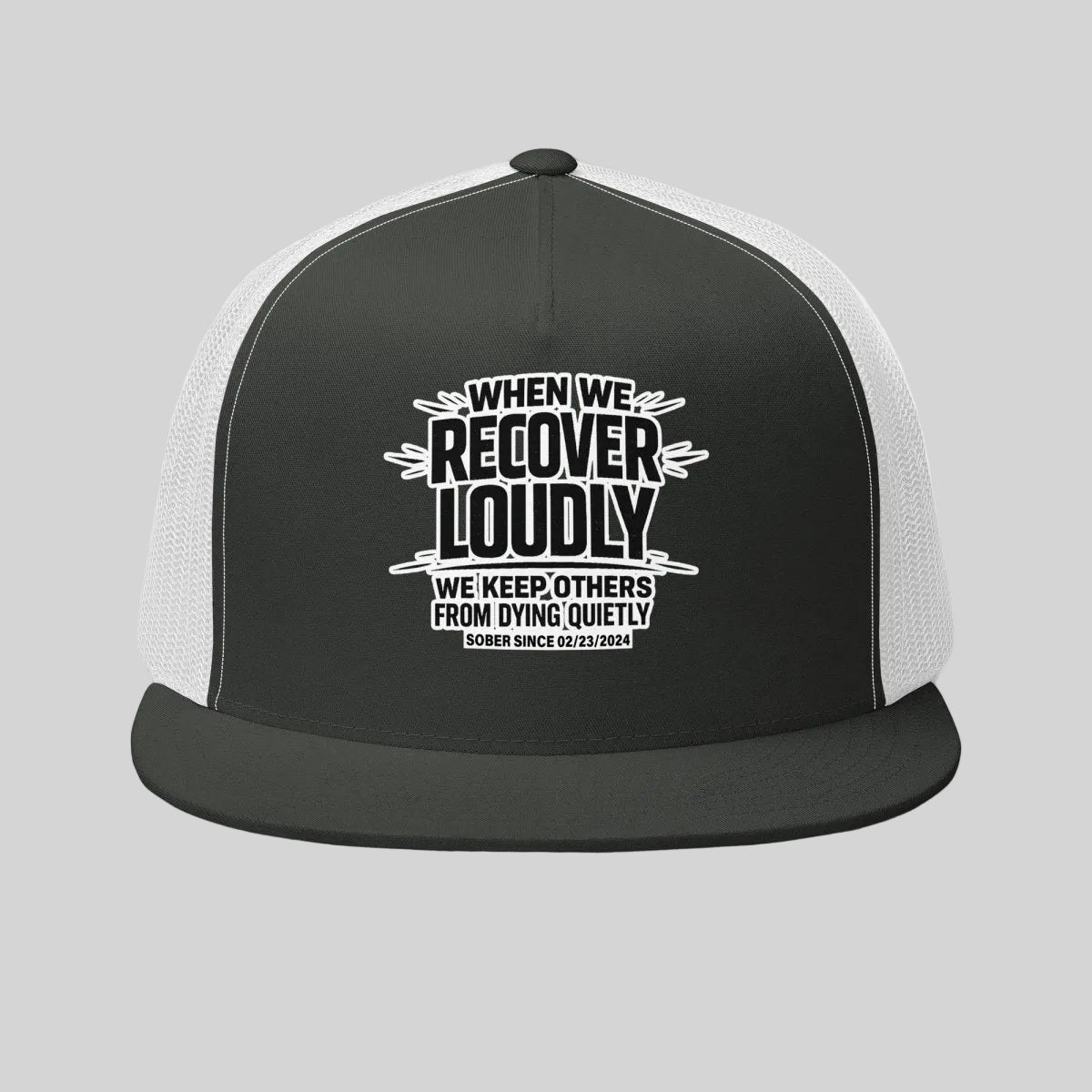 We do Recover Sober Hat close-up view (view 12)