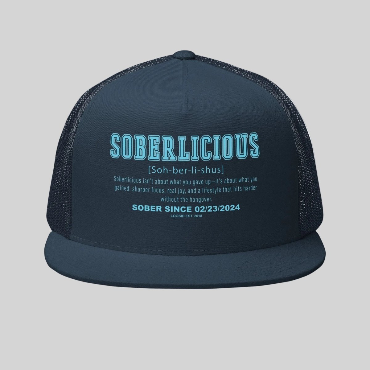 Soberlicious Definition Trucker Cap w/ Custom Sobriety Date