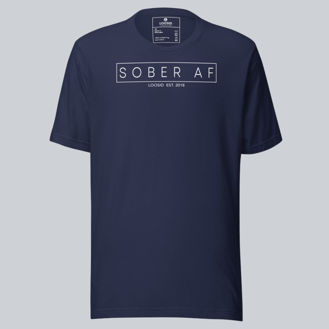 Sober T Shirt | Sober AF Men’s Tee for Strength and Recovery