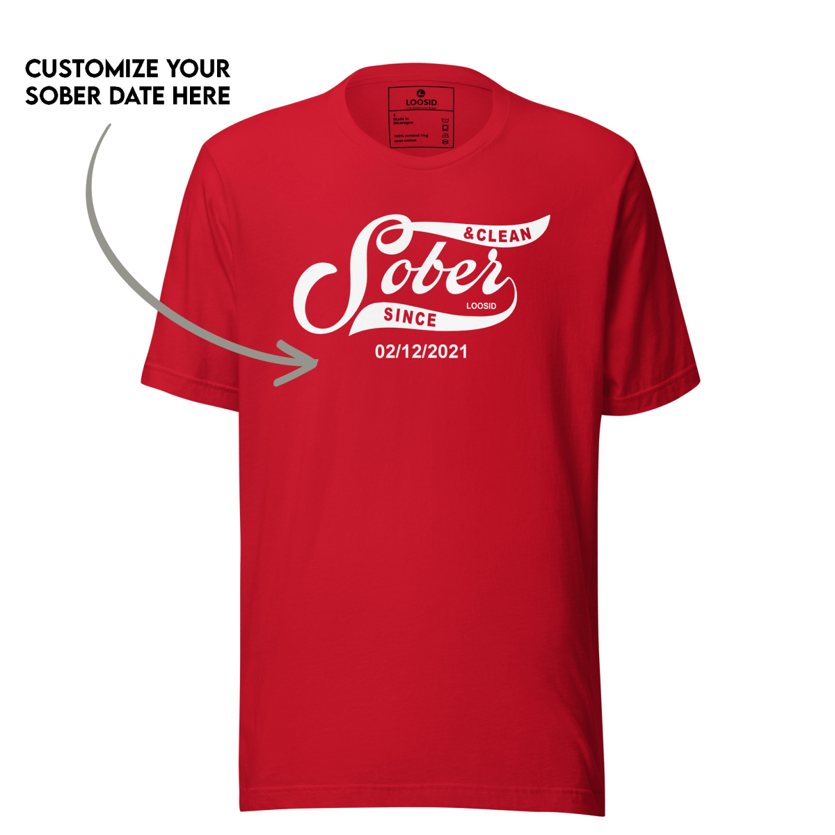 Inspirational sobriety t shirt used as a recovery gift