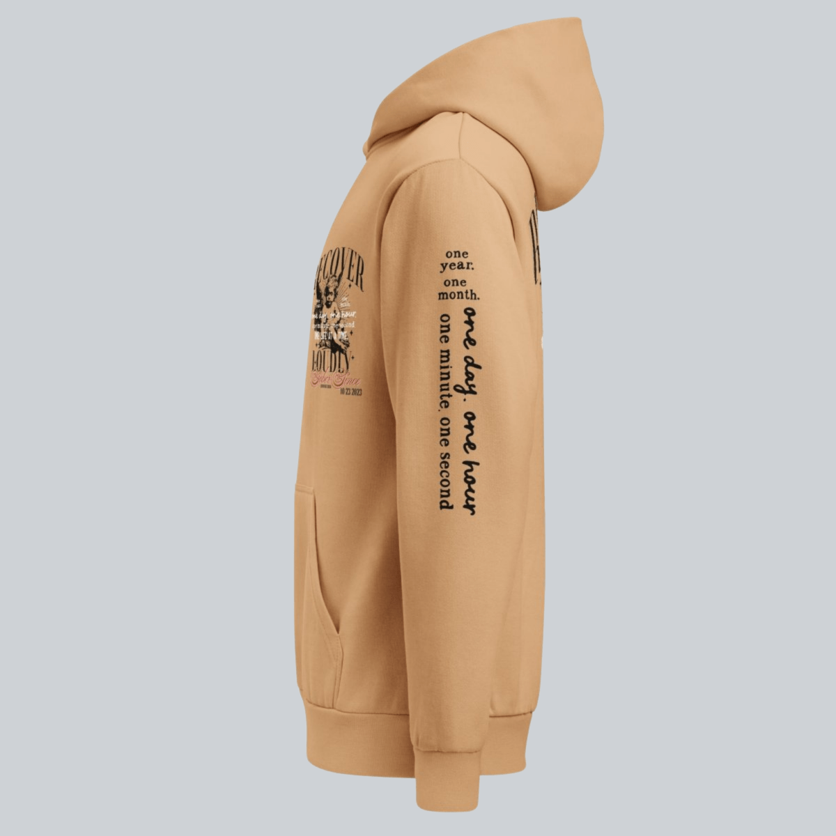 garment dyed sober hoodie item view