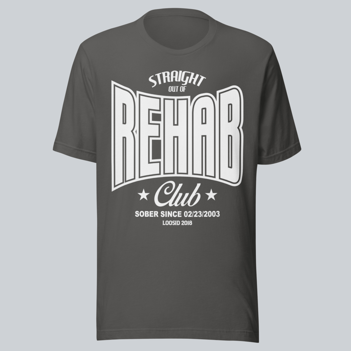 Recovery T-shirt | Men's Rehab T-shirt with Personalized Date