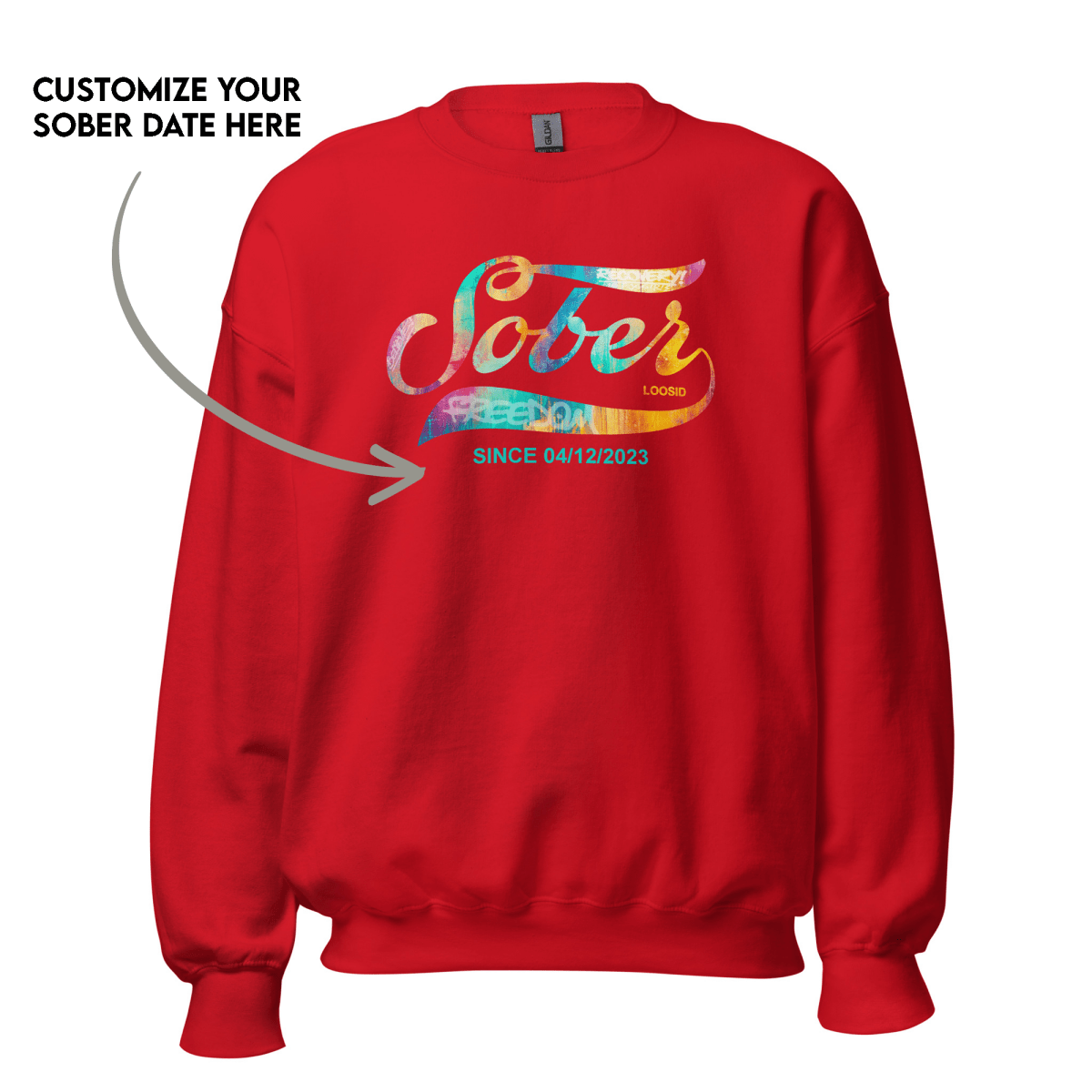 Women’s Recovery Sweatshirt w/ Personalized Sobriety Date
