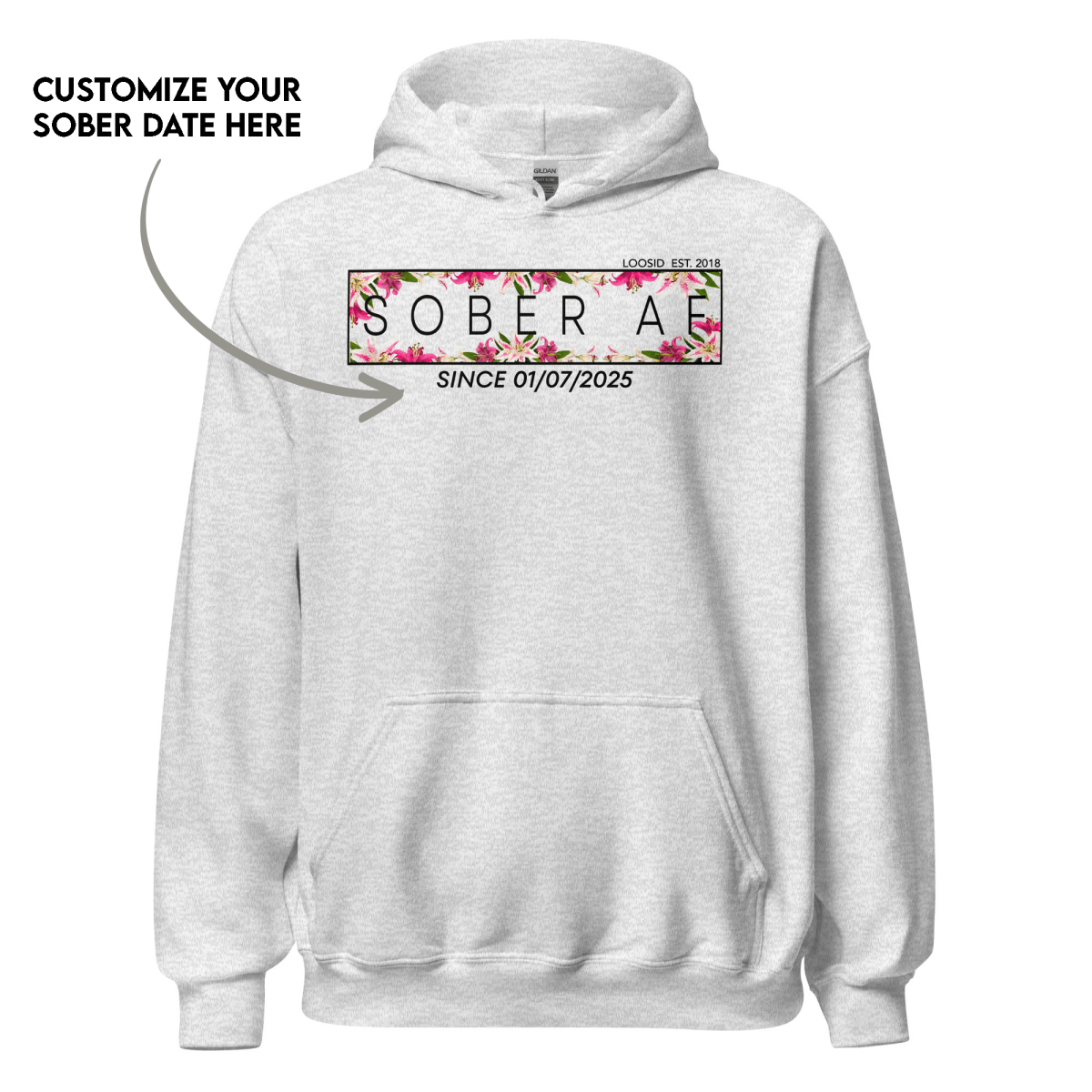 Thoughtful recovery hoodie for self-expression and healing