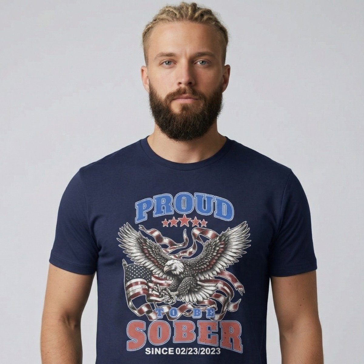 Proud To Be Sober Sober T Shirt side view (view 6)