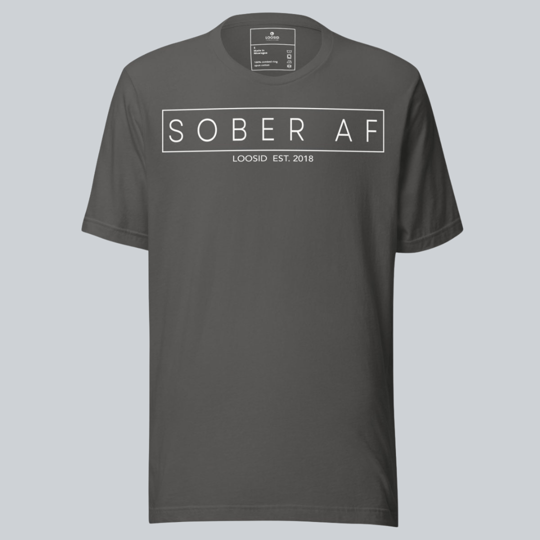 Sober T Shirt | Sober AF Men’s Tee for Strength and Recovery