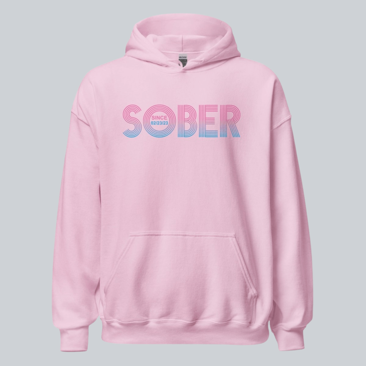 Recovery Hoodie | Retro Sobriety Date Hoodie with Personalized Date