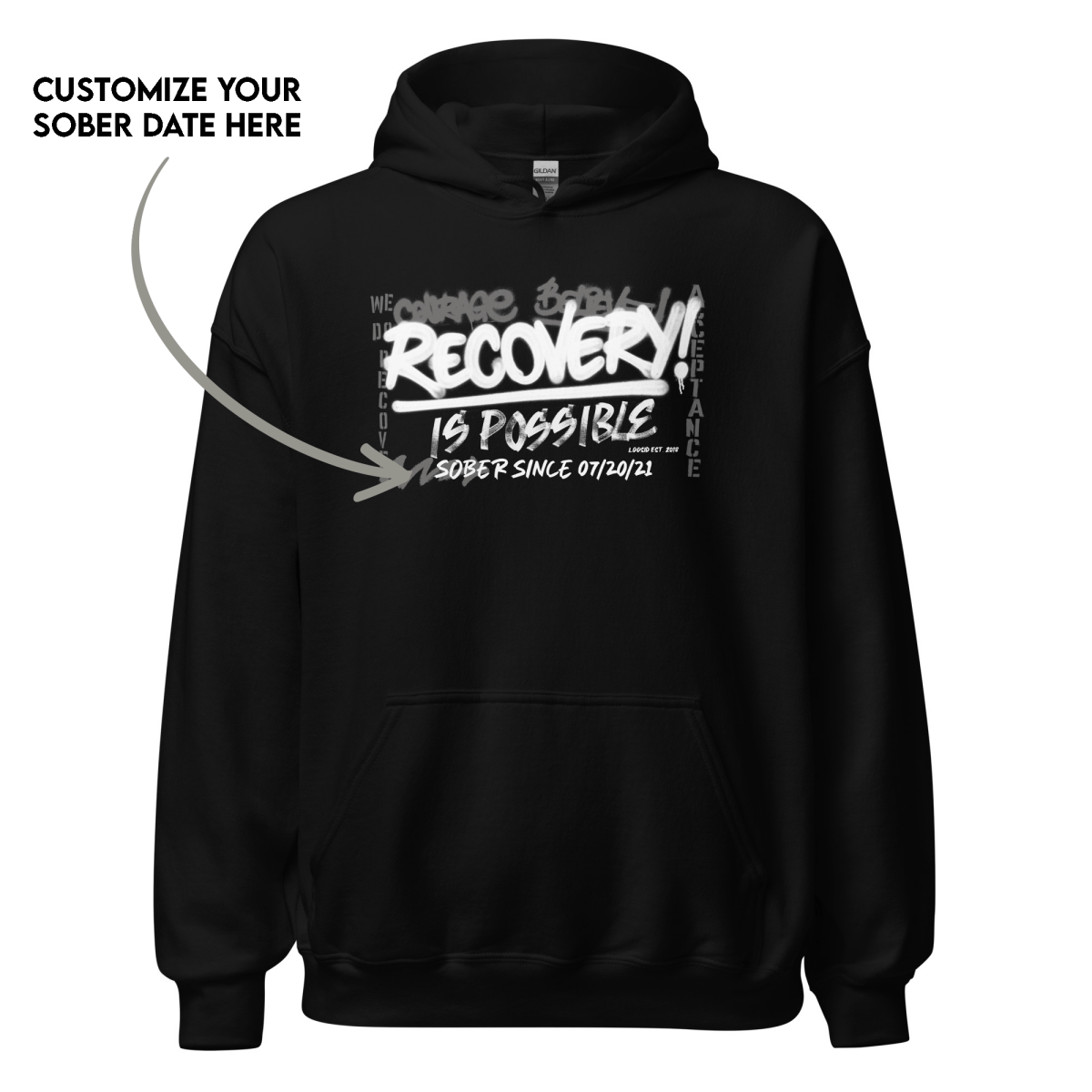 High-quality recovery hoodie for women in recovery