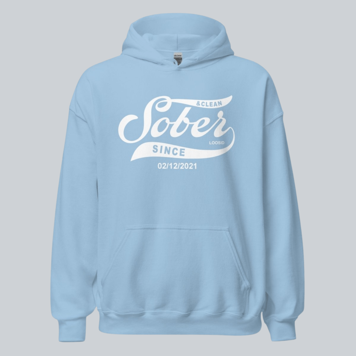 Recovery Hoodie | Women's Sober Since Hoodie with Custom Sober Date