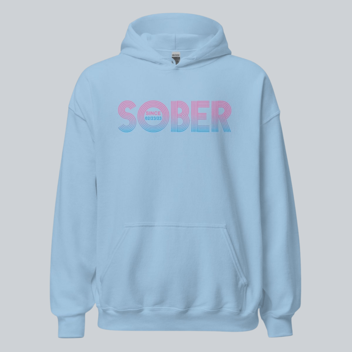Recovery Hoodie | Retro Sobriety Date Hoodie with Personalized Date