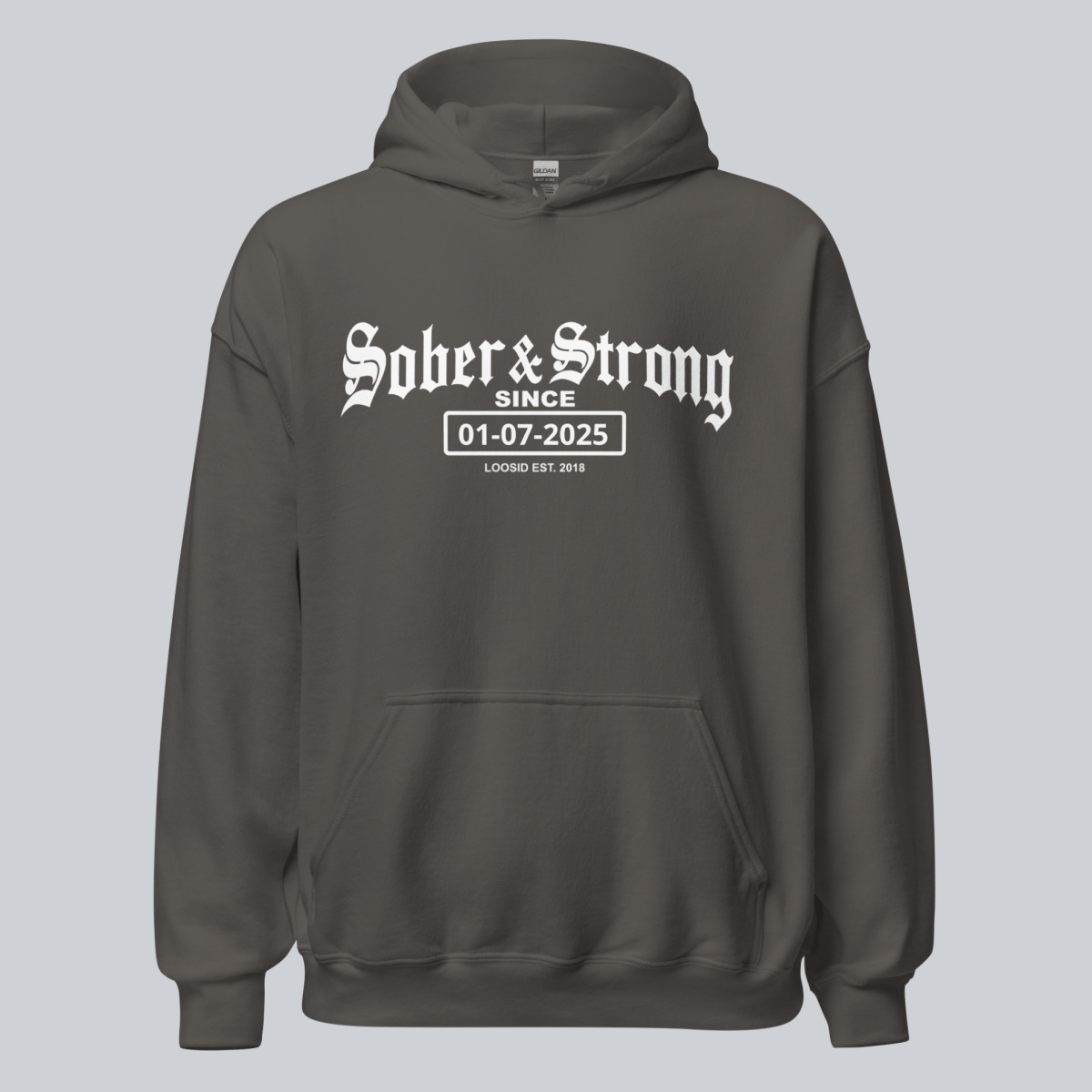 Recovery Hoodie | Women’s Old School Sober Hoodie with Custom Date