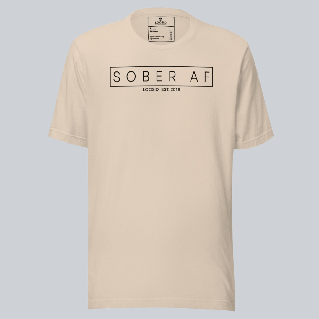 Sober T Shirt | Sober AF Men’s Tee for Strength and Recovery