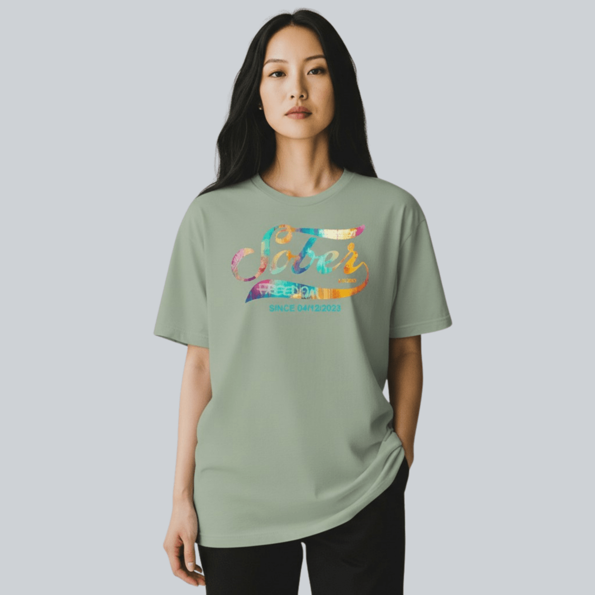 casual sober t shirt merchandise image