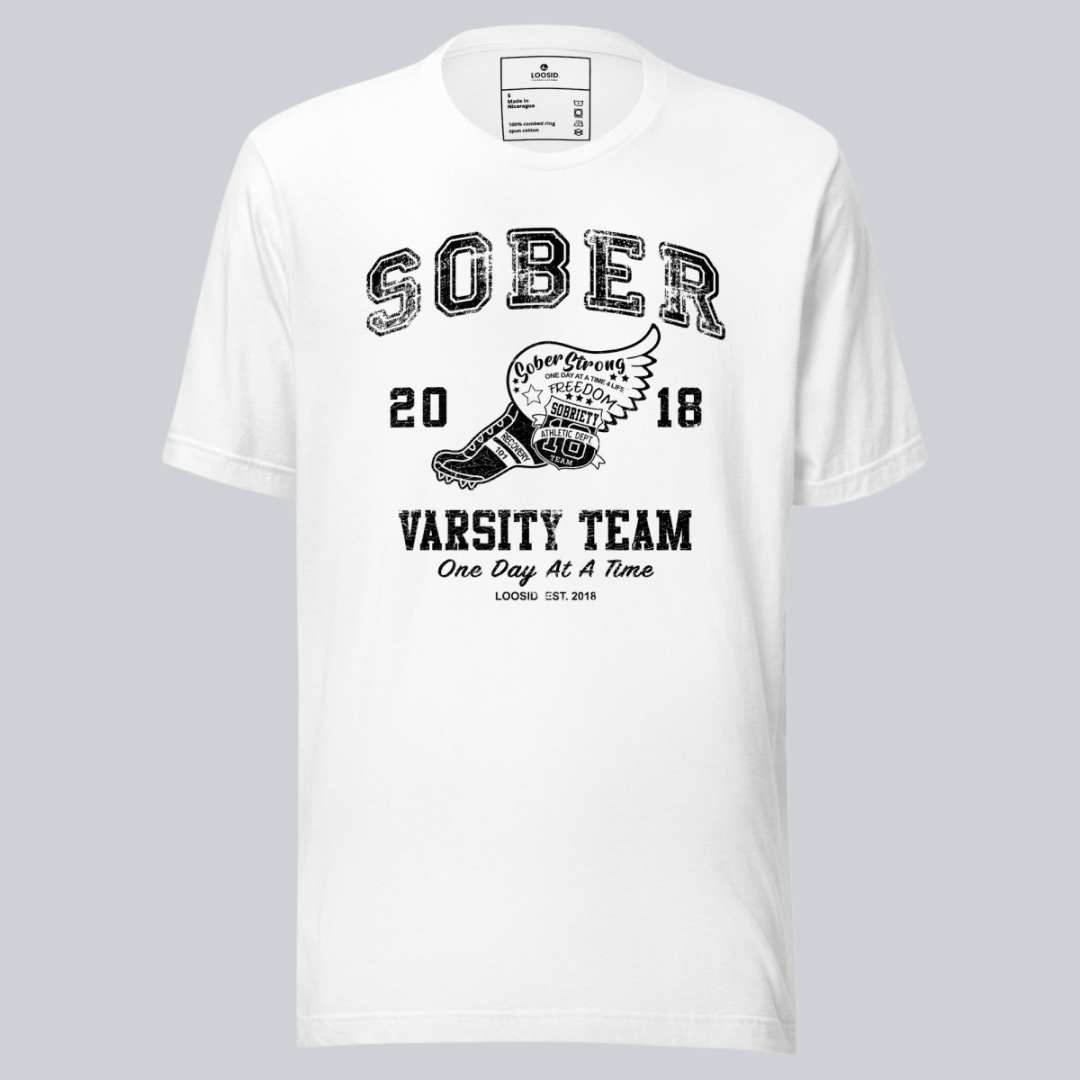 Color variant of the Sober Varsity men's cotton tee (view 27)