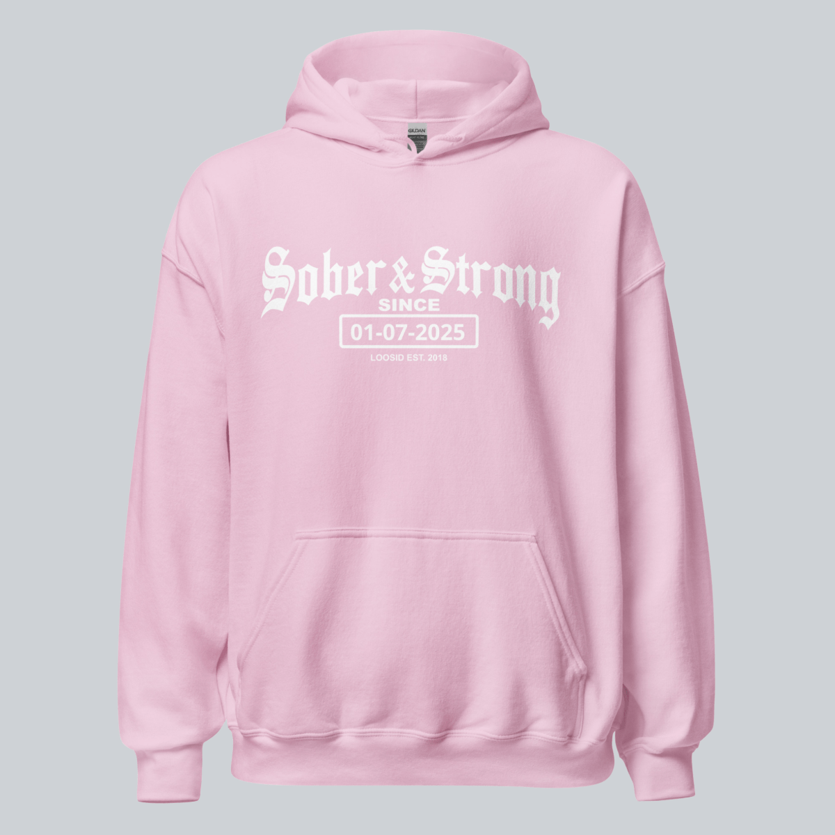 Recovery Hoodie | Women’s Old School Sober Hoodie with Custom Date