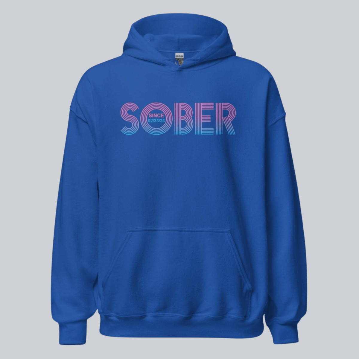 Recovery Hoodie | Retro Sobriety Date Hoodie with Personalized Date