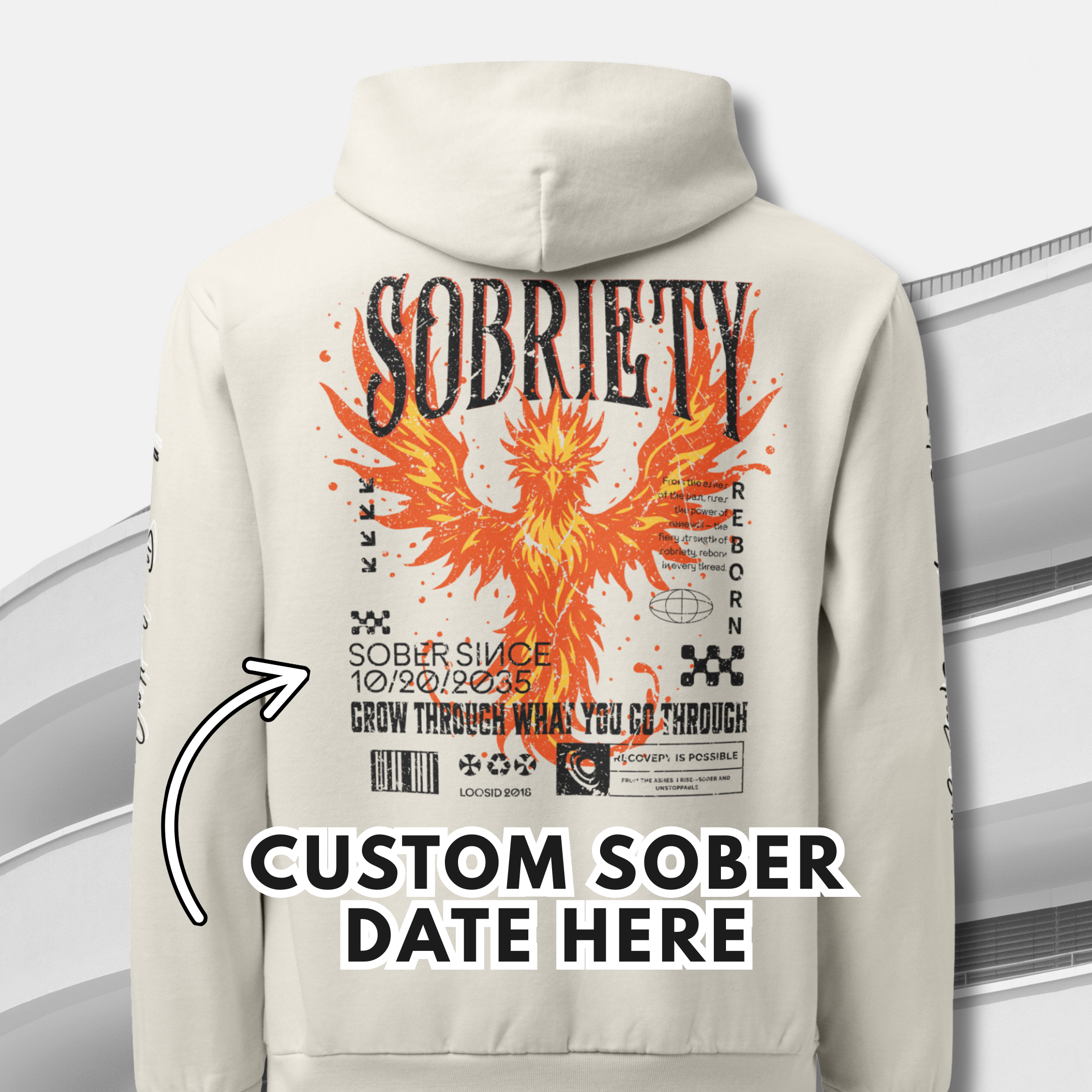 Loosid ULTRA Premium Collection- Phoenix Reborn Garment Dyed Hoodie {Limited Edition}