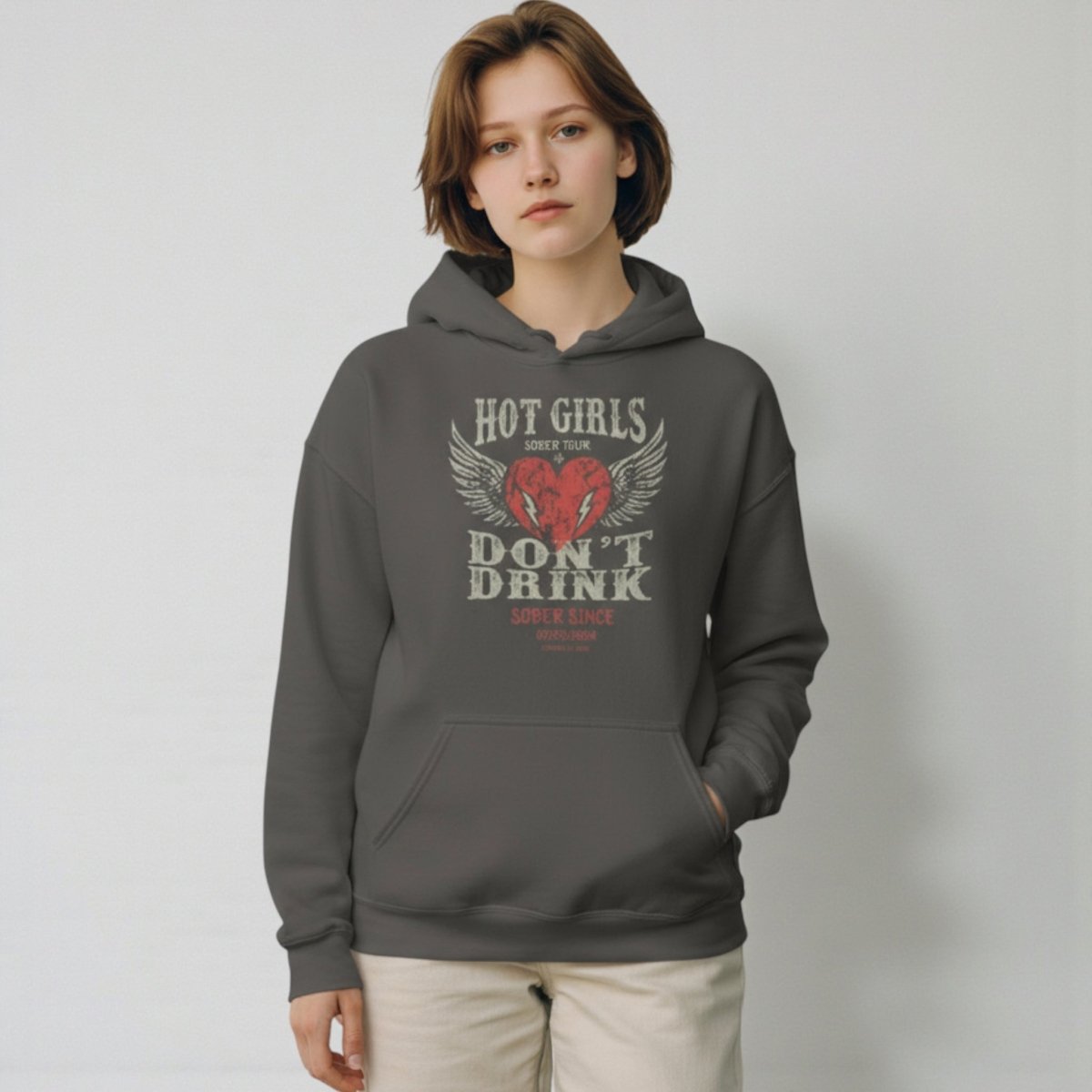 Recovery Hoodie | Hot Girls Custom Sobriety Date Hoodie