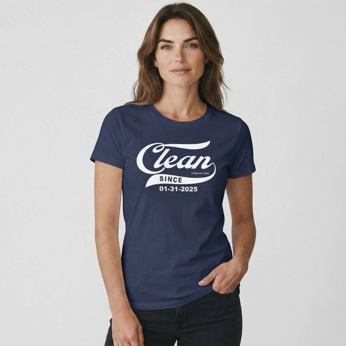Clean Since Sober T Shirt product photo (view 10)