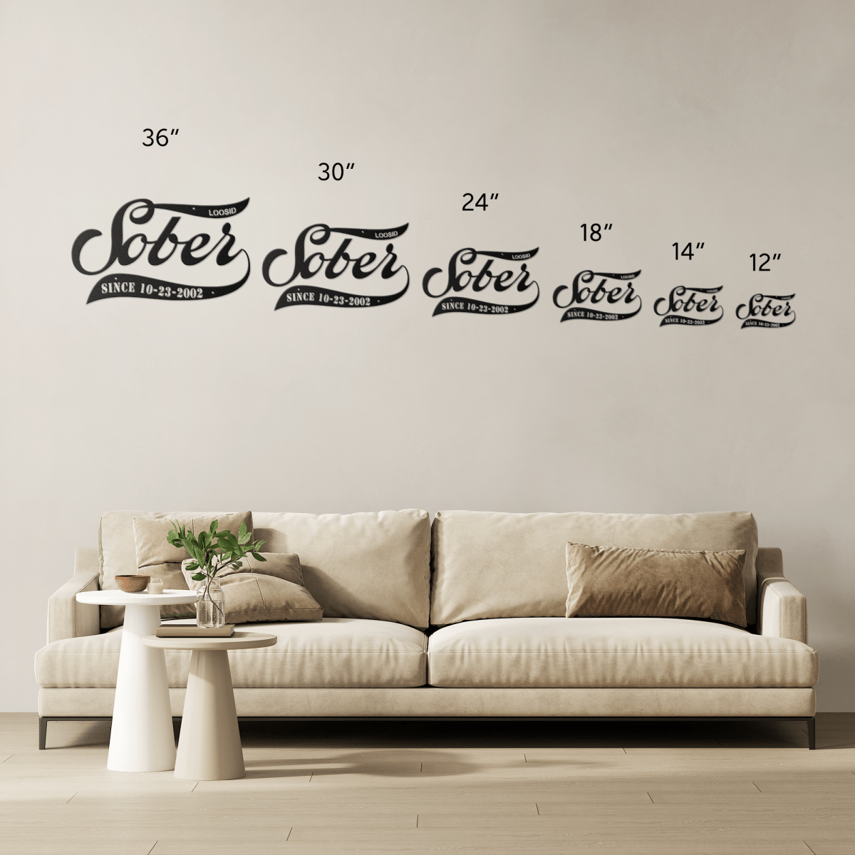 Sober Since Die Cut Sobriety Art lifestyle view (view 5)