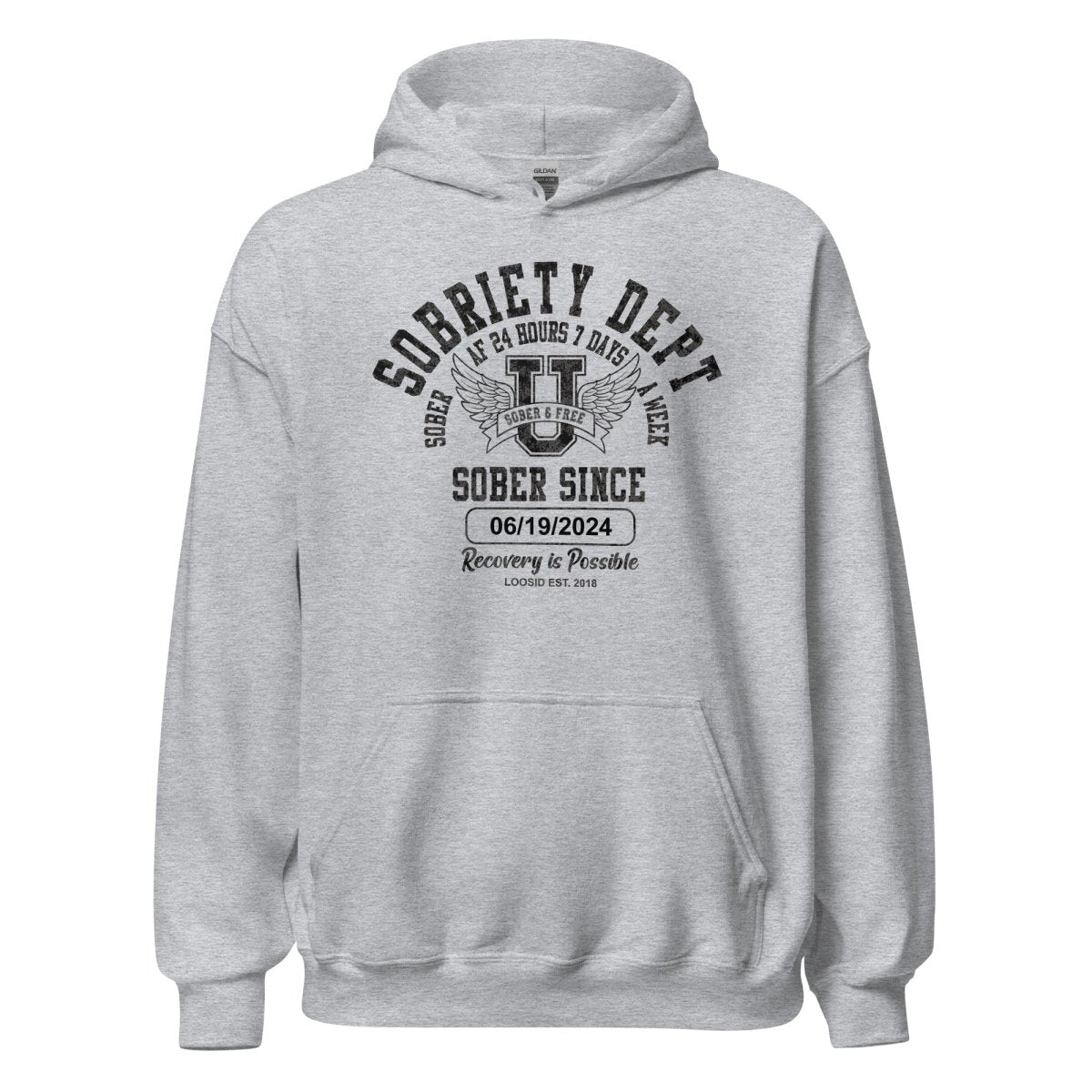 Recovery Hoodie blending timeless style with recovery meaning