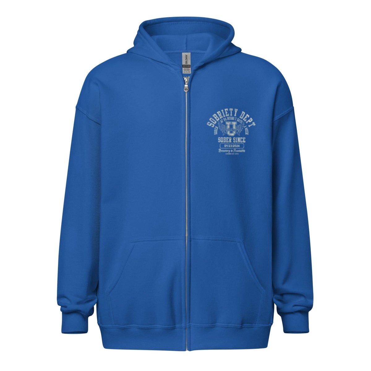 Recovery Hoodie celebrating milestones in sobriety