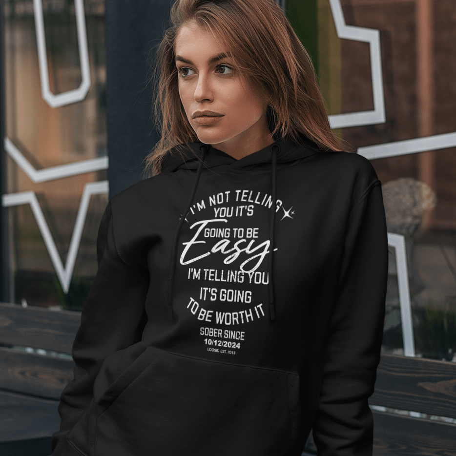 Recovery Hoodie celebrating strength and sober living