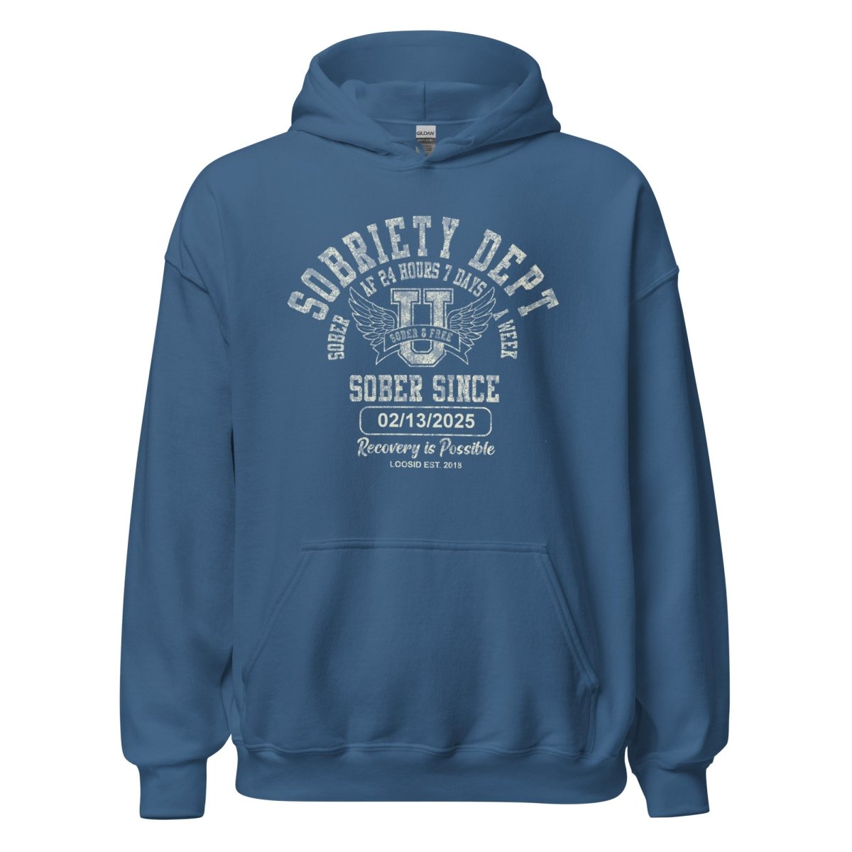 Recovery Hoodie representing resilience and recovery milestones