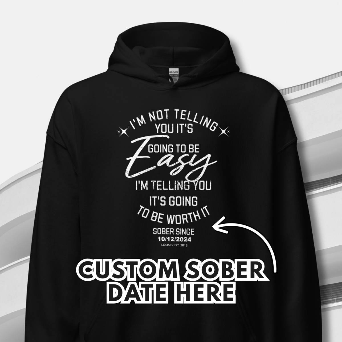 Recovery Hoodie symbolizing personal growth and recovery