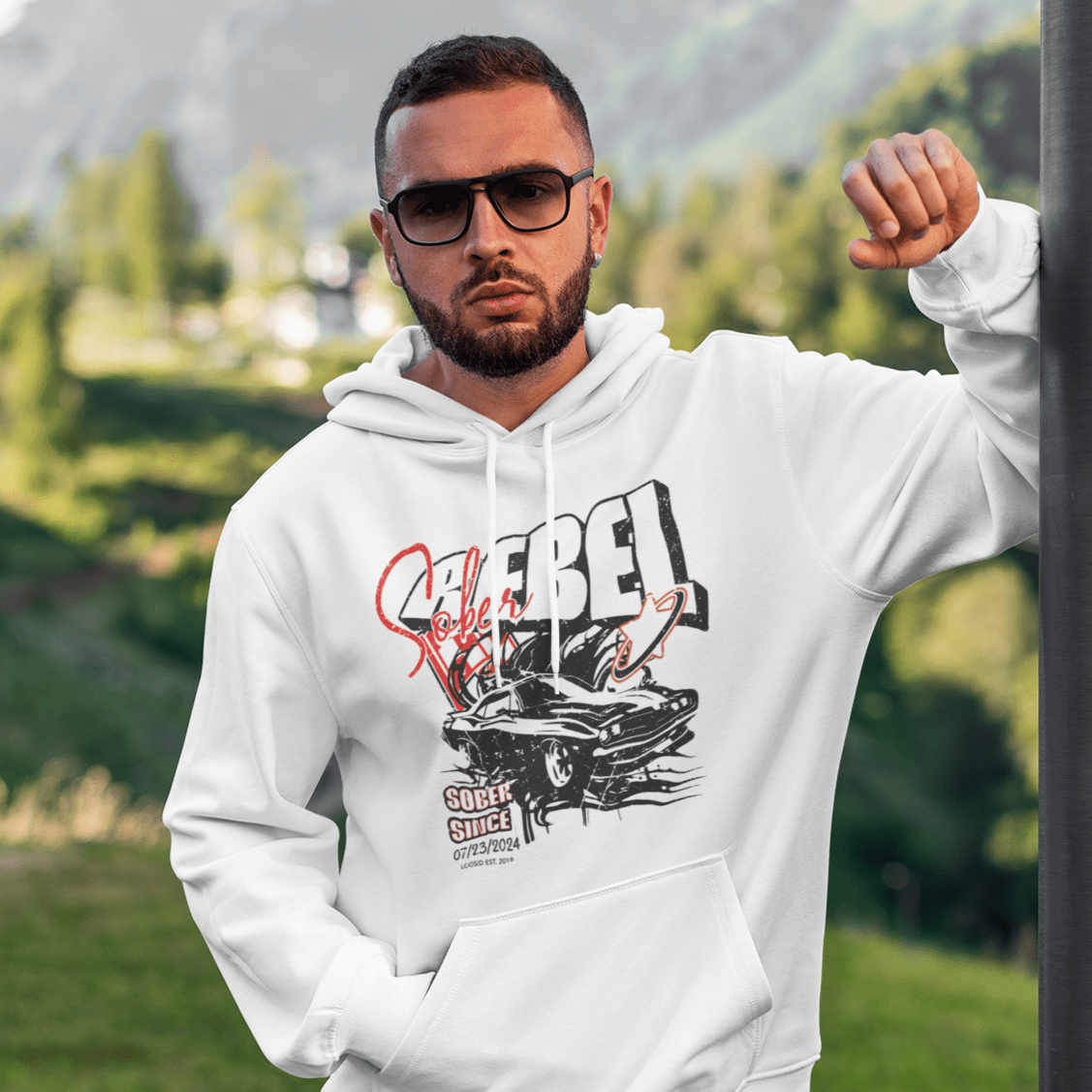 Recovery Hoodie | Sober Rebel Custom Sobriety Date Sweatshirt