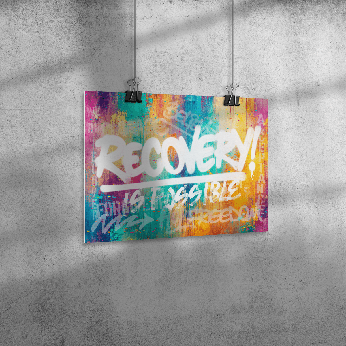 Recovery Is Possible Sobriety Art side view (view 6)