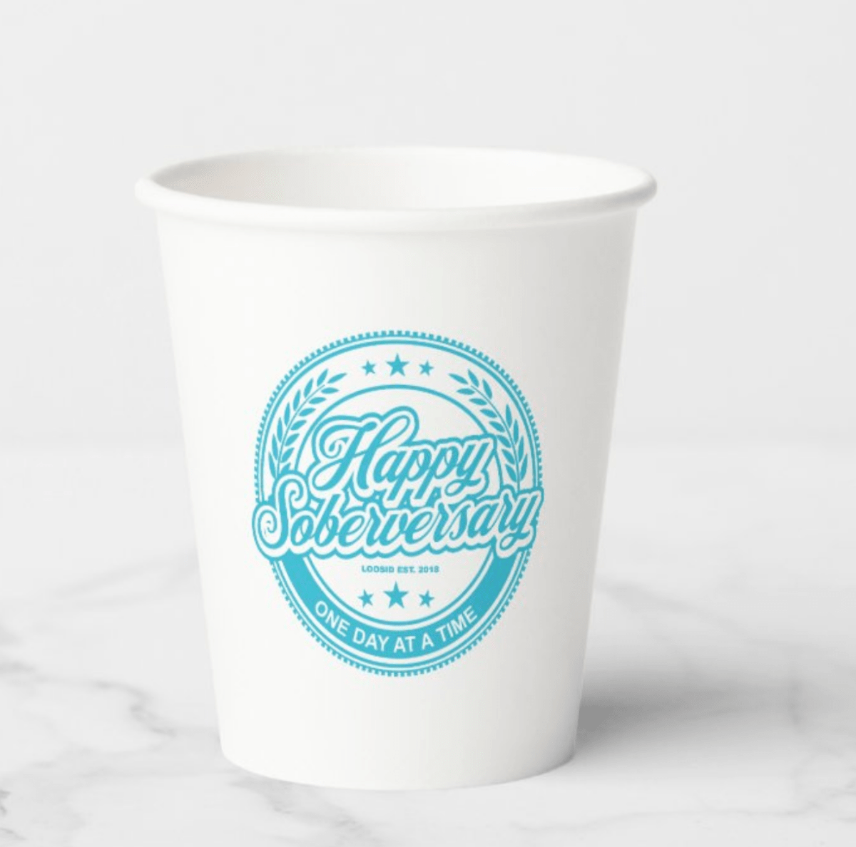 Soberversary Party Paper Cups Sobriety Gift side view (view 6)