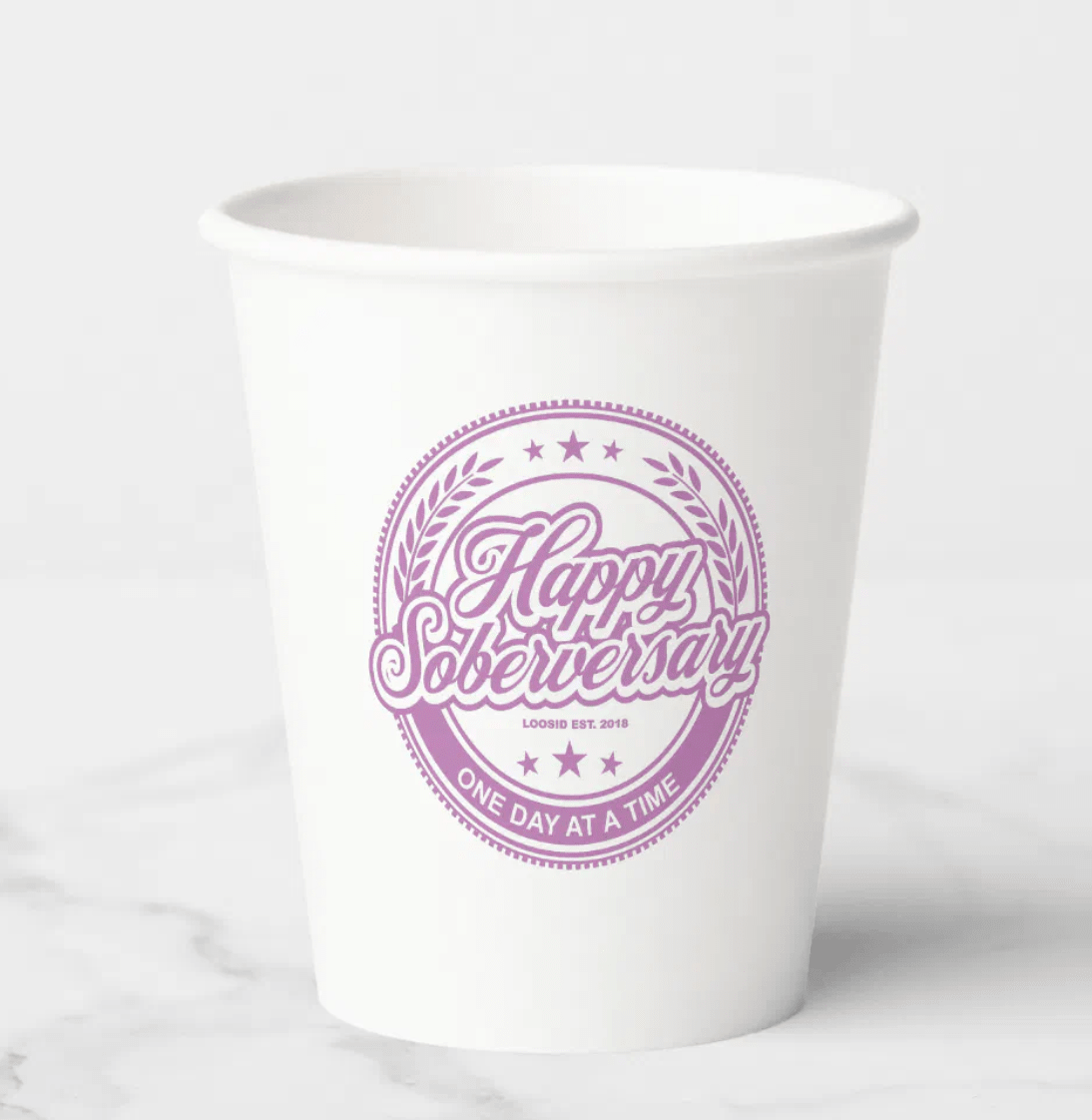 Soberversary Party Paper Cups Sobriety Gift fit detail (view 9)
