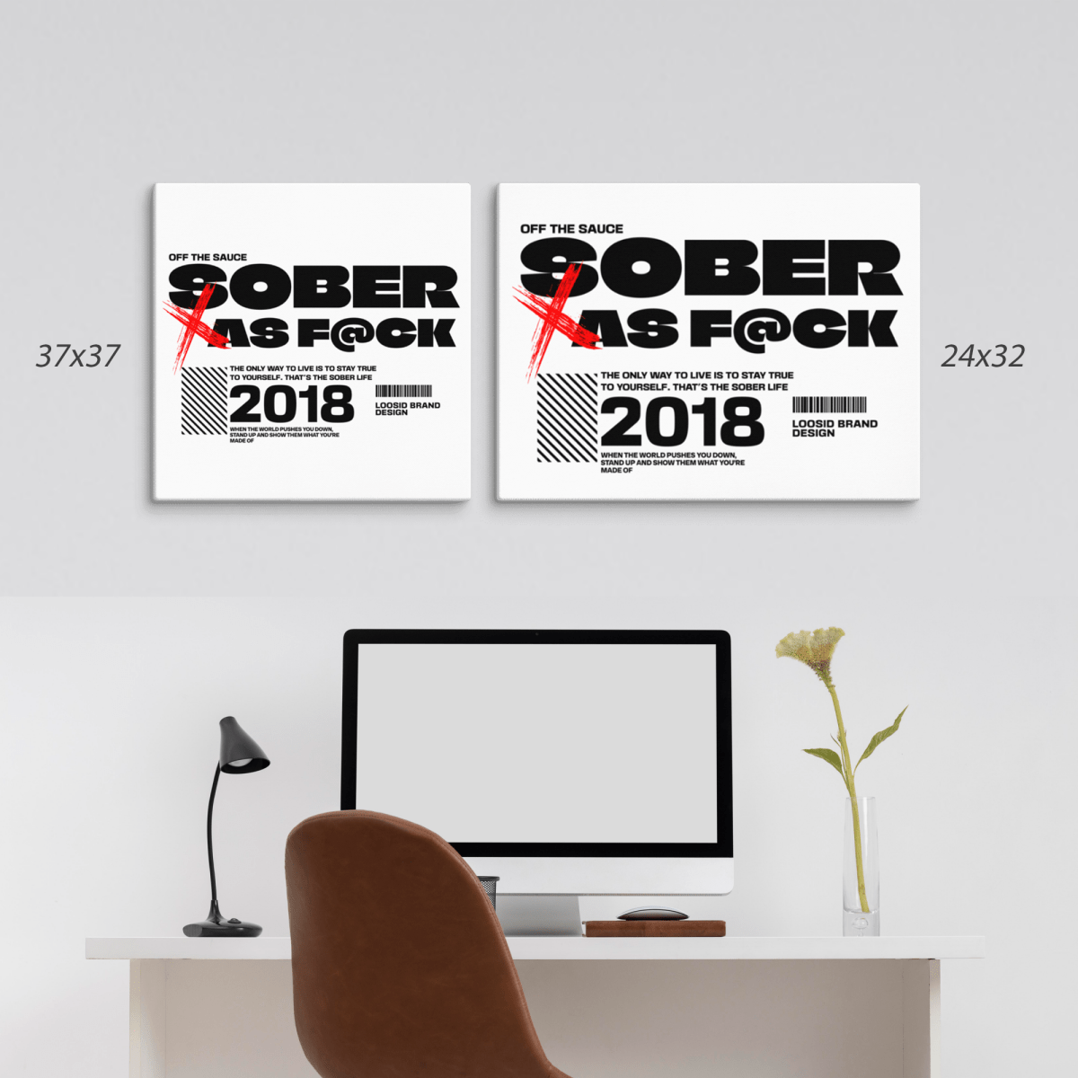 Sober As F*ck Canvas