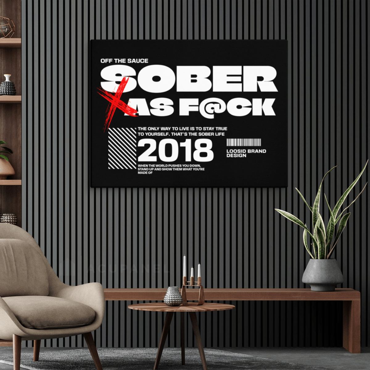 Sober As F*ck Sobriety Art close-up view (view 2)