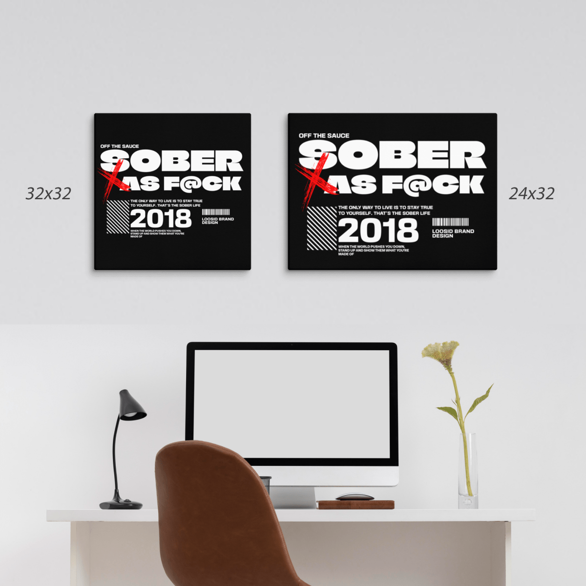 Sober As F*ck Sobriety Art side view (view 6)