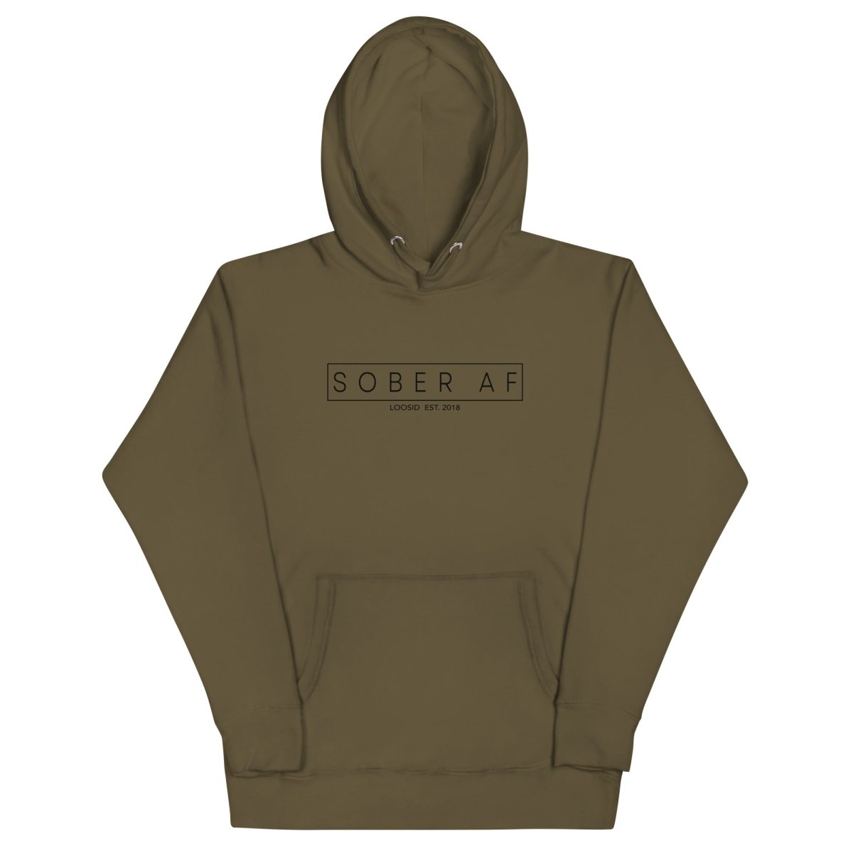 Soft cotton Recovery Hoodie celebrating a sober lifestyle