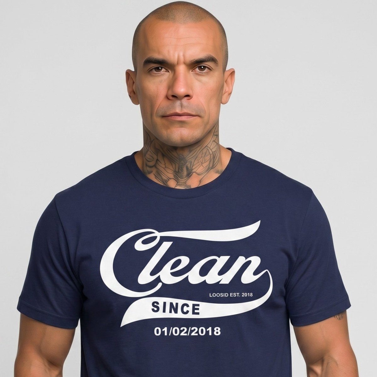 Clean Since Tee with Personalized Sobriety Date | Sober T Shirt