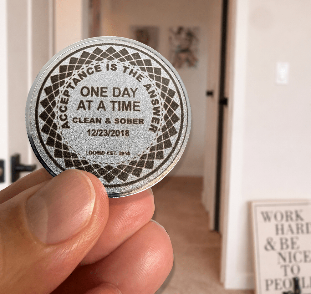 Recovery Coin | Acceptance Is the Answer Clean or Sober