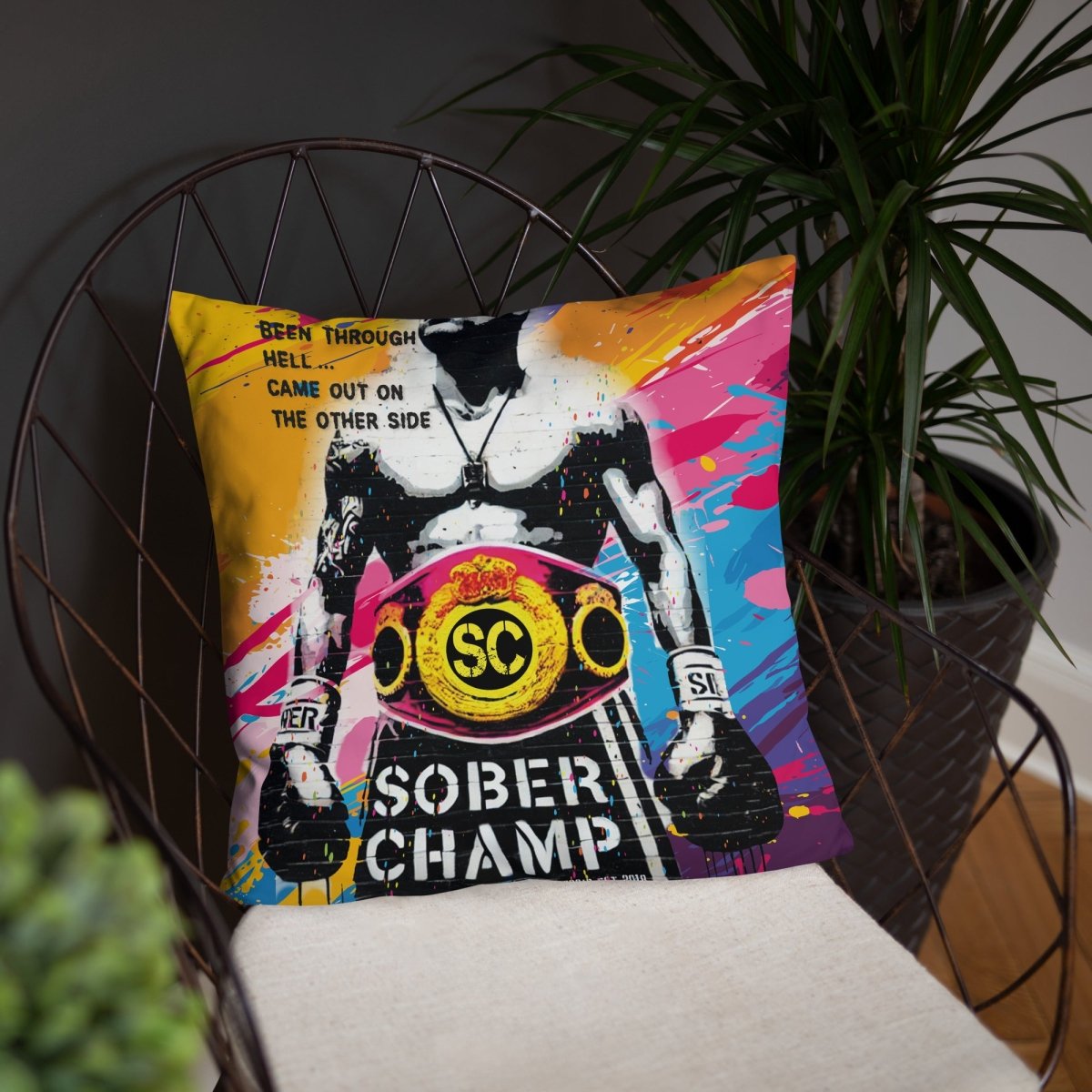 sobriety milestone sober pillow