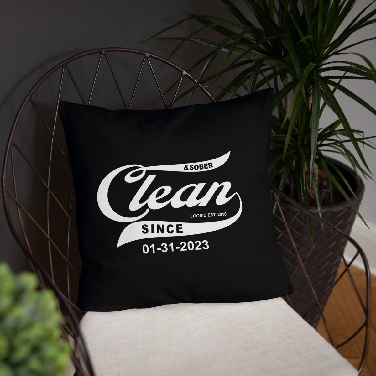 sobriety anniversary sober pillow