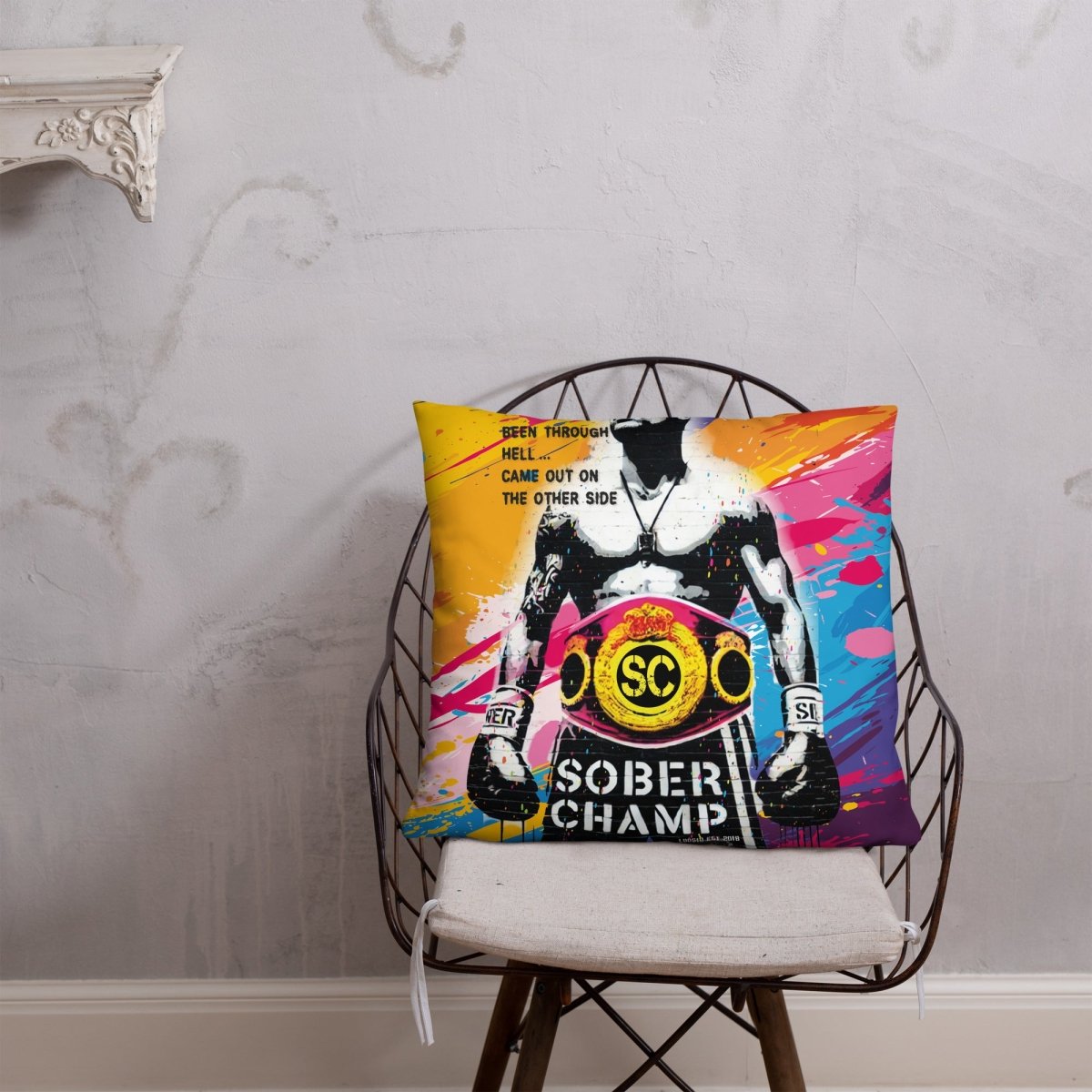 symbolic sober pillow design