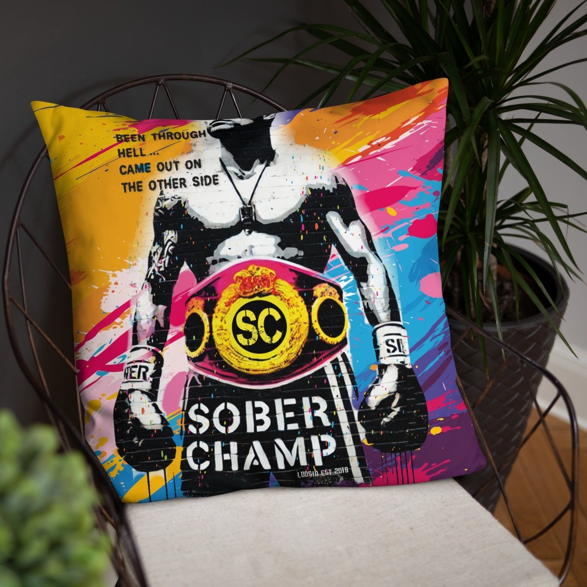 sobriety themed sober pillow image