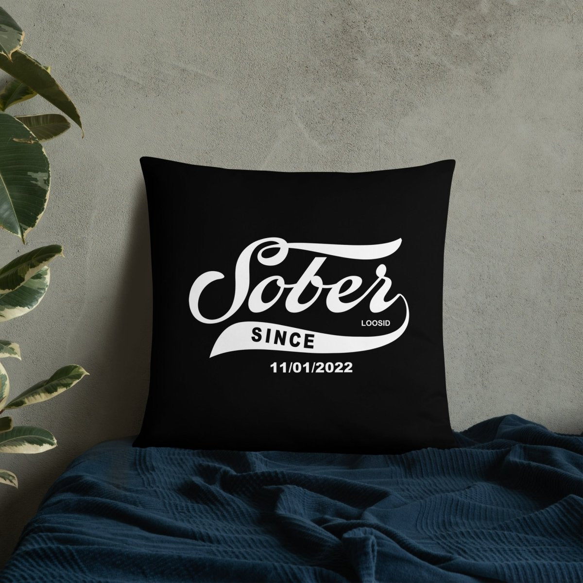 Sober Since Sober Pillow lifestyle view (view 15)