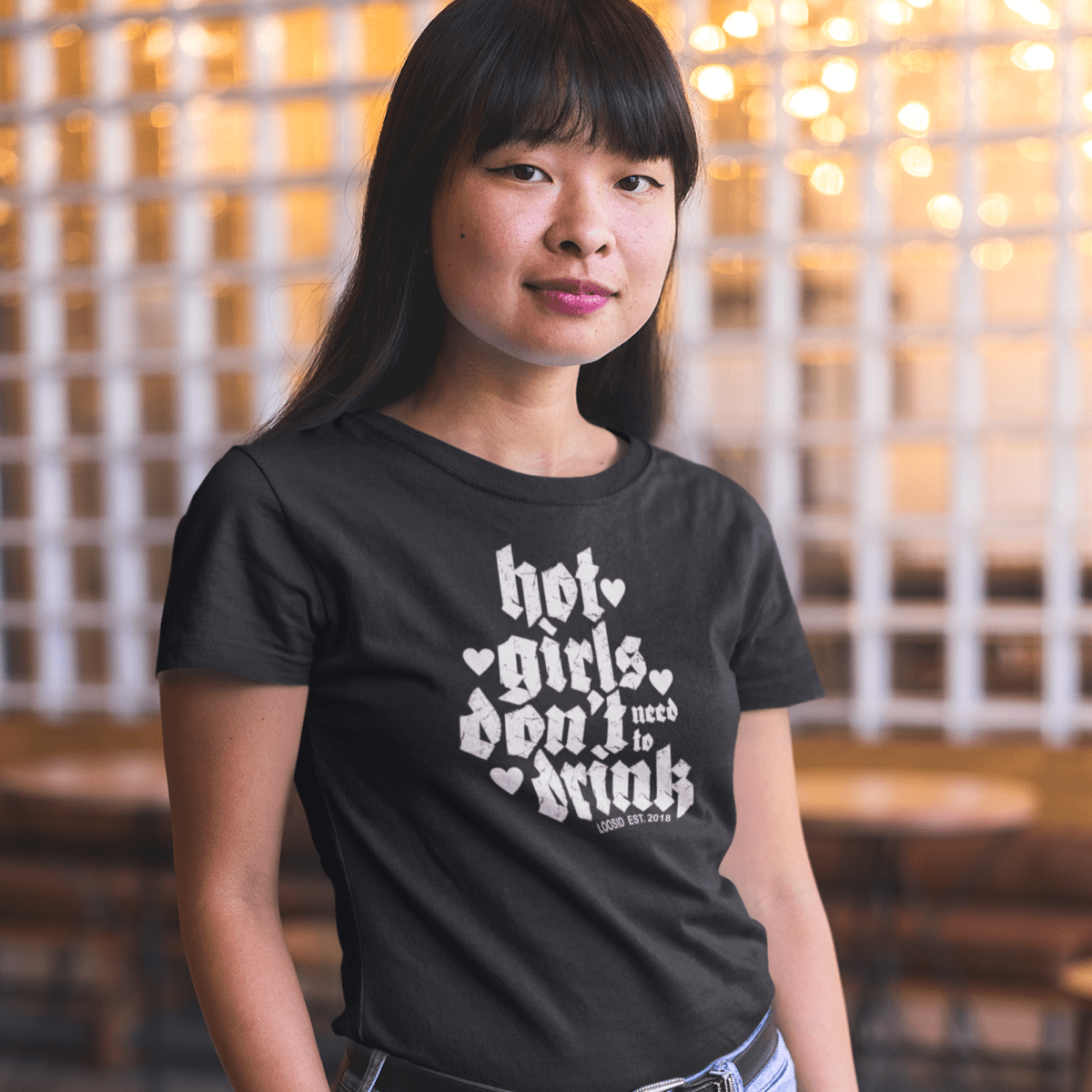 Hot Girls Dont Drink Sober T Shirt close-up view (view 2)