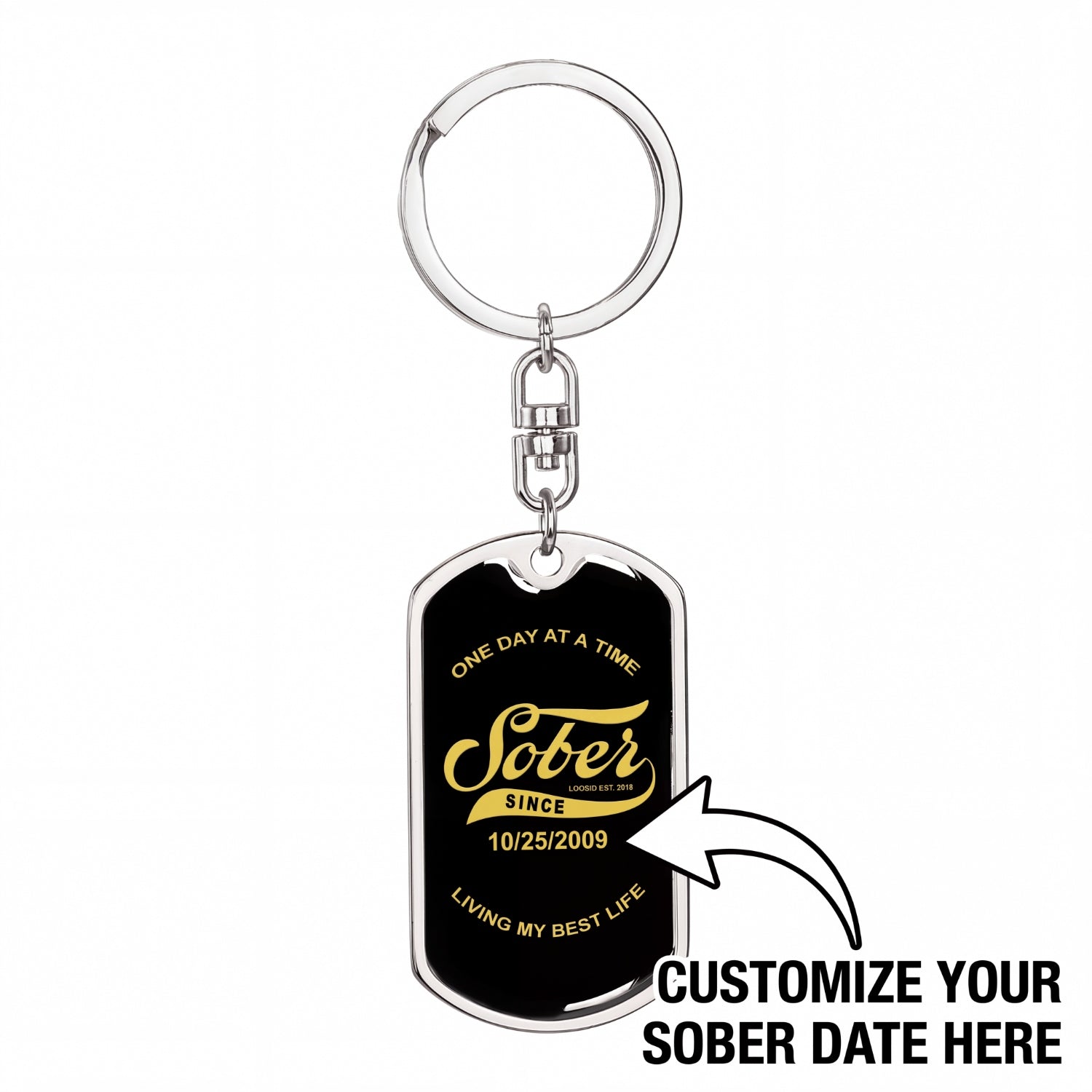 Sobriety Gift | Sober Since Keychain
