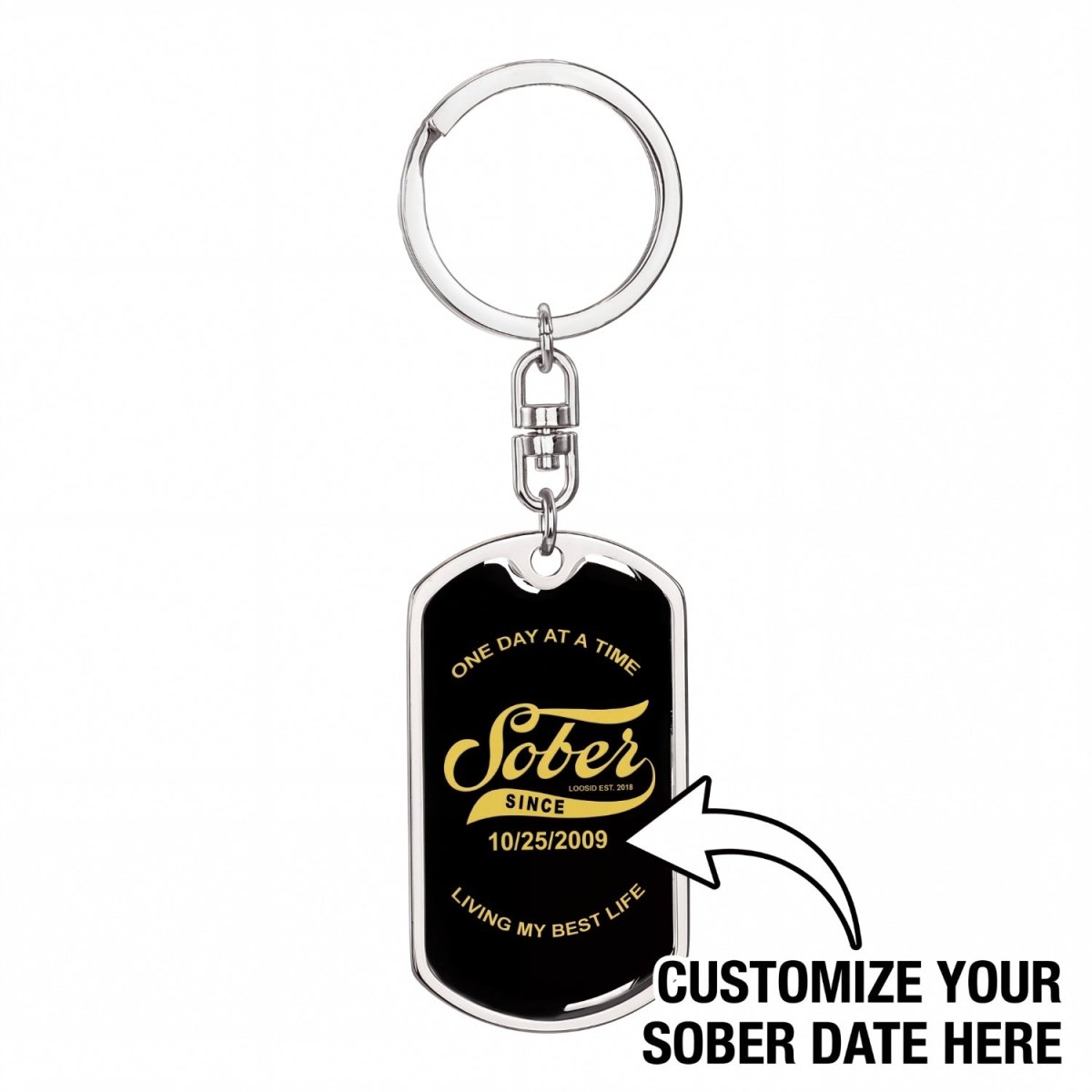 Sobriety Gift | Sober Since Keychain