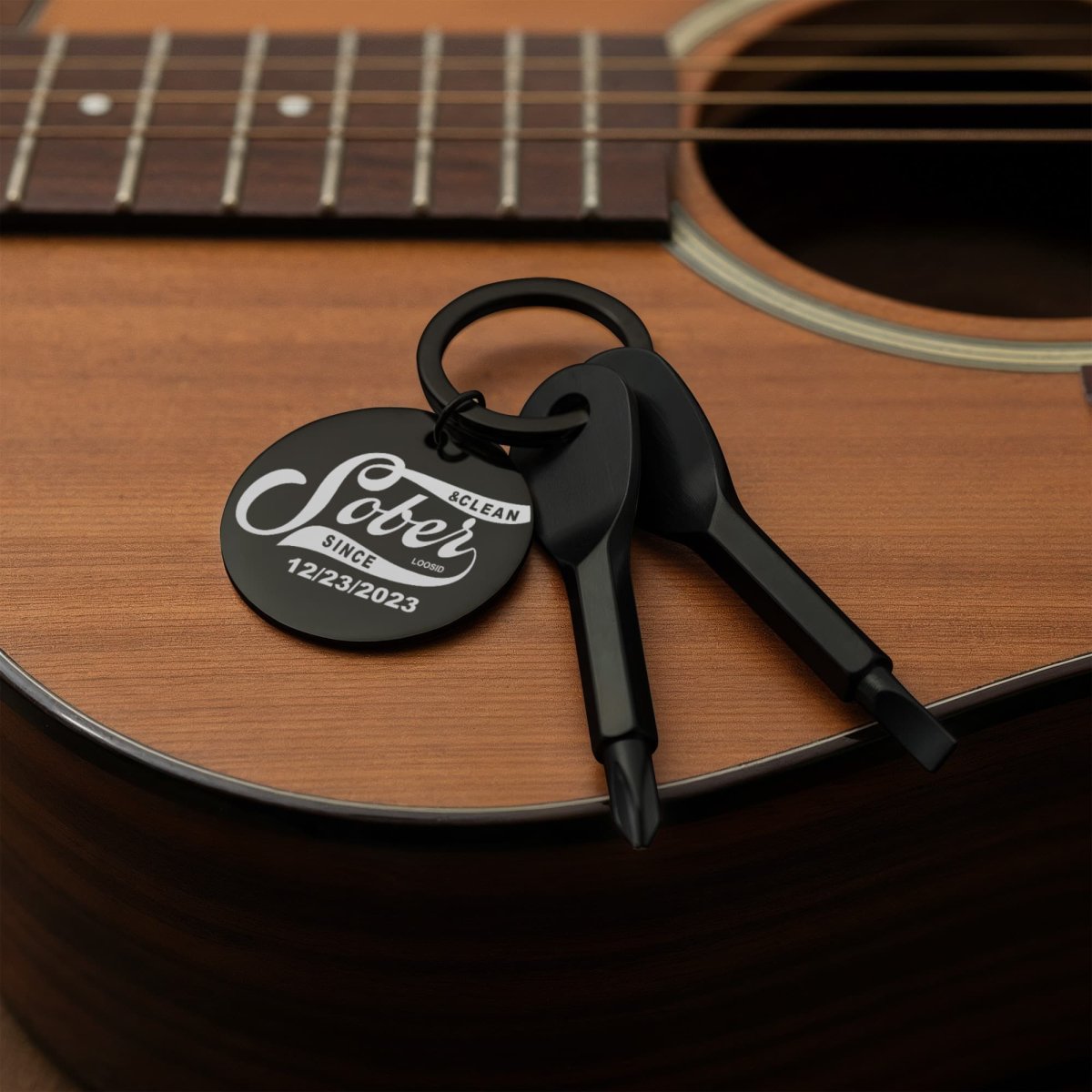 Sobriety Gift | Keychain | Personalized “Sober Since” Screwdriver Keychain with Custom Date