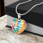 Recovery Sober Since Heart Necklace w/Presonalized Sober Date