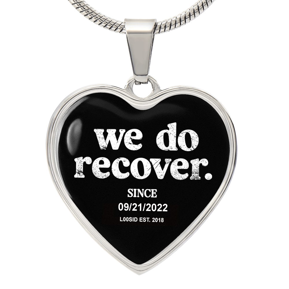 Loosid We Do Recover Heart Sober Jewelry featuring the design